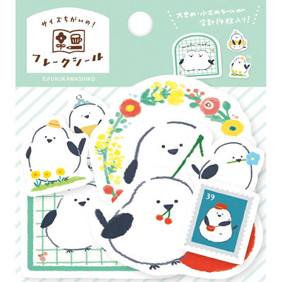 Furukawashiko - Pegatinas Flake Sticker 14ud - Fluffy Birds