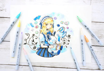 Kuretake - Set 12 Rotuladores - ZIG Clean Color Real Brush