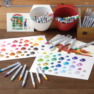 Kuretake - Set 12 Rotuladores - ZIG Clean Color Real Brush