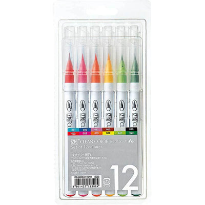 Kuretake - Set 12 Rotuladores - ZIG Clean Color Real Brush