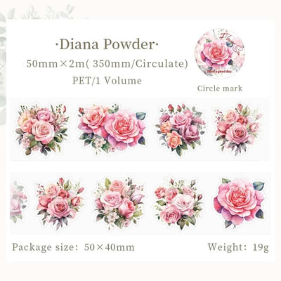 Mr Paper - Pegatinas en rollo Flores - Diana Powder