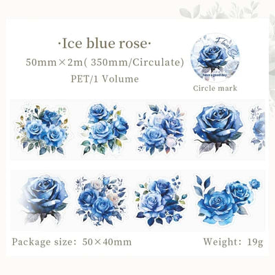 Mr Paper - Pegatinas en rollo Flores - Ice Blue Rose