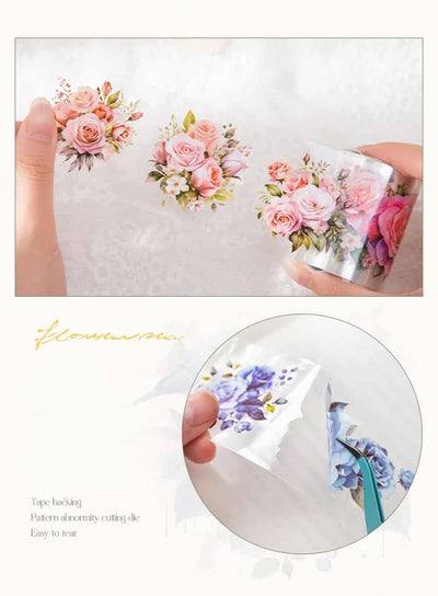 Mr Paper - Pegatinas en rollo Flores - Diana Powder