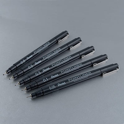 Pentel - Set 5 Bolígrafos Calibrados Pointliner