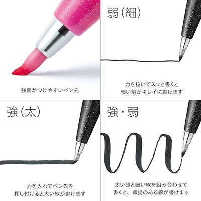 Pentel - Set 6 Brush Sign Pen - D