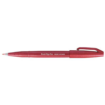 Pentel - Brush Sign Pen - Rojo