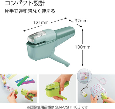 Kokuyo - Grapadora sin grapas - Blue Green - Harinacs Handy
