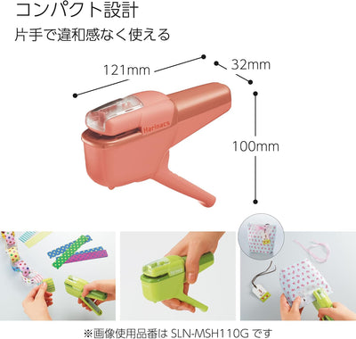 Kokuyo - Grapadora sin grapas - Salmon Pink - Harinacs Handy