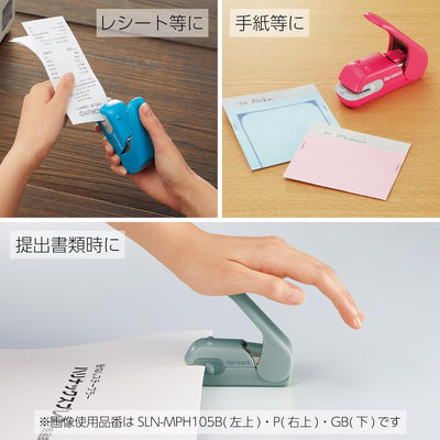 Kokuyo - Grapadora sin grapas - Blue Green - Harinacs Press