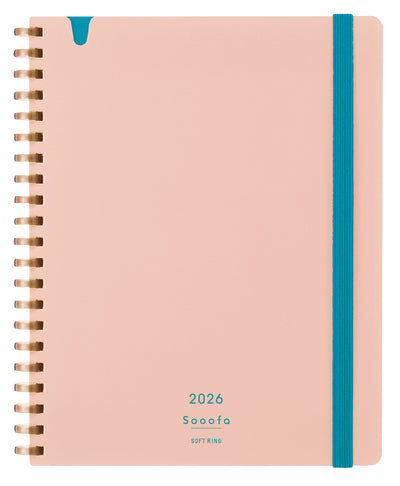 Kokuyo SOOOFA SOFT - Agenda Mensual 2026 - Light Pink - B6