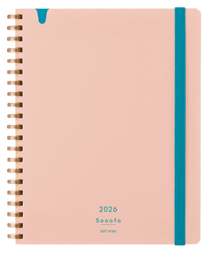 Kokuyo SOOOFA SOFT - Agenda Mensual 2026 - Light Pink - B6