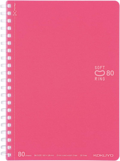 Kokuyo - Cuaderno Soft Ring - Rayas B6 - Rosa