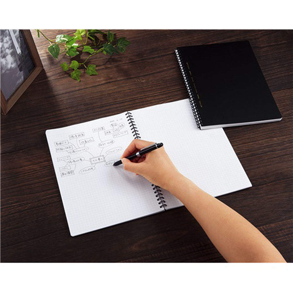 Kokuyo - Cuaderno Soft Ring - Cuadros A5 - Negro