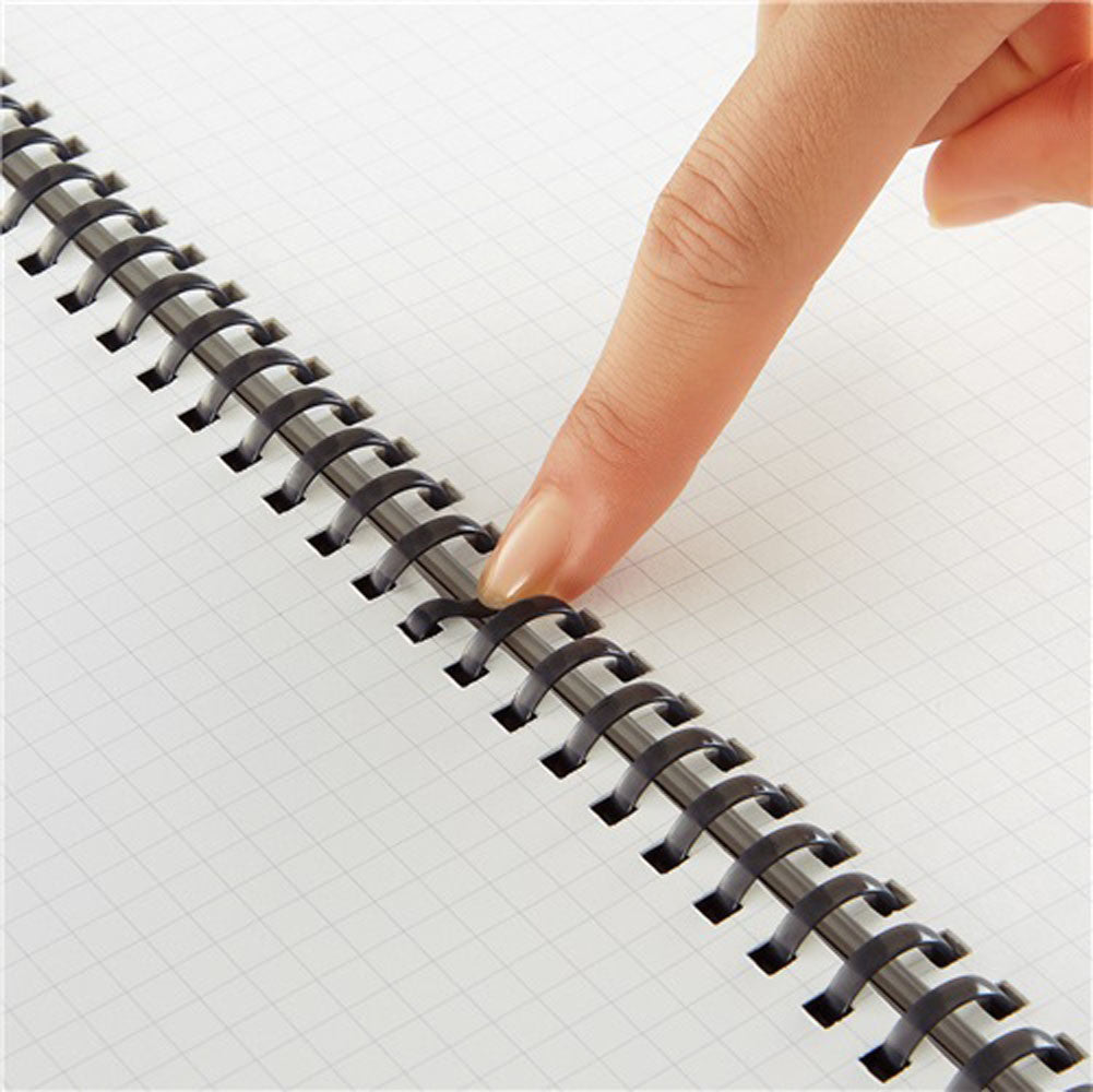 Kokuyo - Cuaderno Soft Ring - Cuadros A5 - Negro