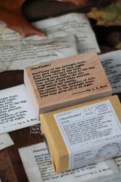 LCN - Sellos de Madera - Starflower - Poetry