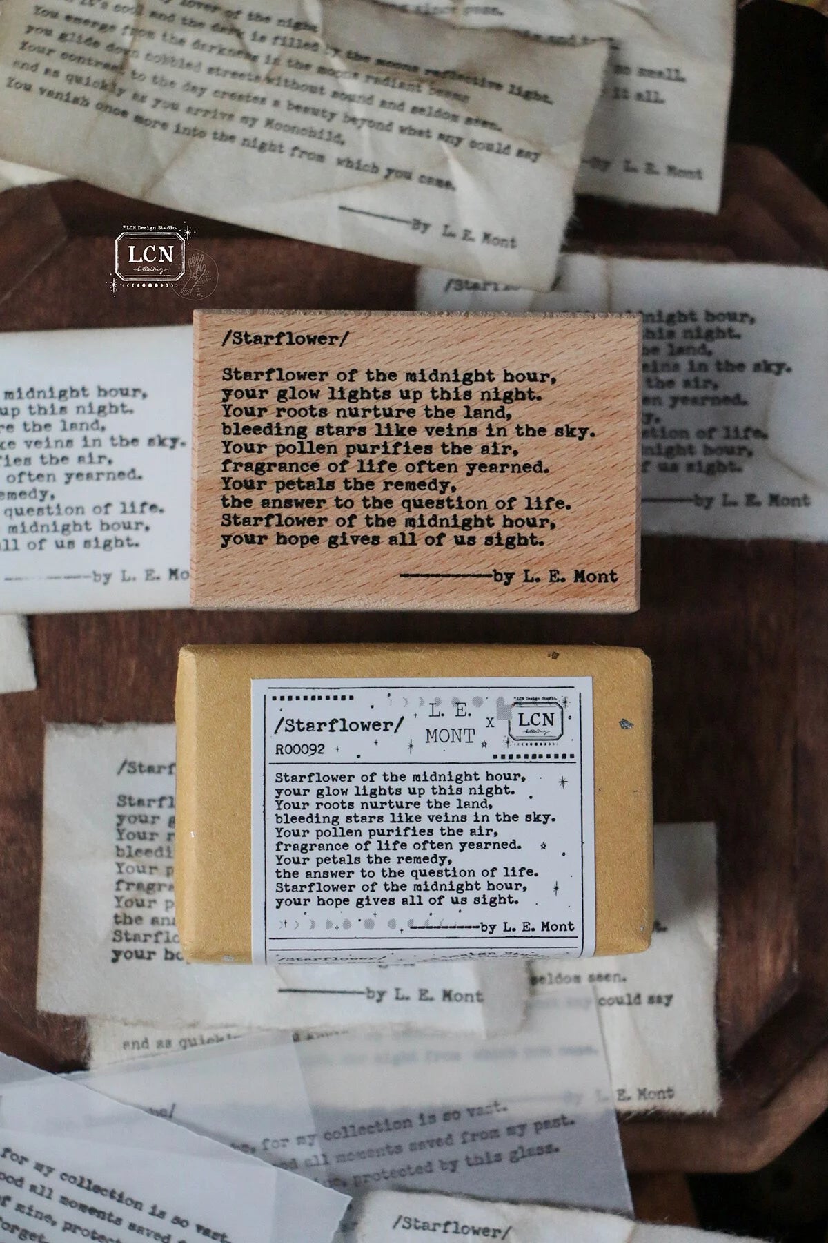 LCN - Sellos de Madera - Starflower - Poetry
