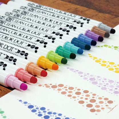 Kuretake - Pack 12 Rotuladores - ZIG Clean Color Dot