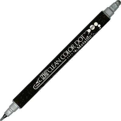 Kuretake - Rotulador - ZIG Clean Color Dot Metallic - Silver