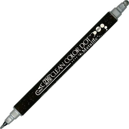 Kuretake - Rotulador - ZIG Clean Color Dot Metallic - Silver