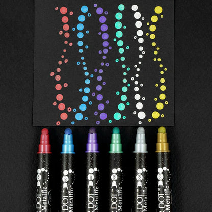 Kuretake - Pack 6 Rotuladores - ZIG Clean Color Dot Metallic