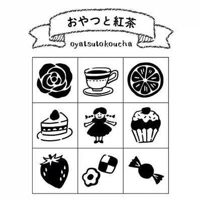 Beverly - Set Sellos de Goma - Snacks and Tea - Techo no Aibo