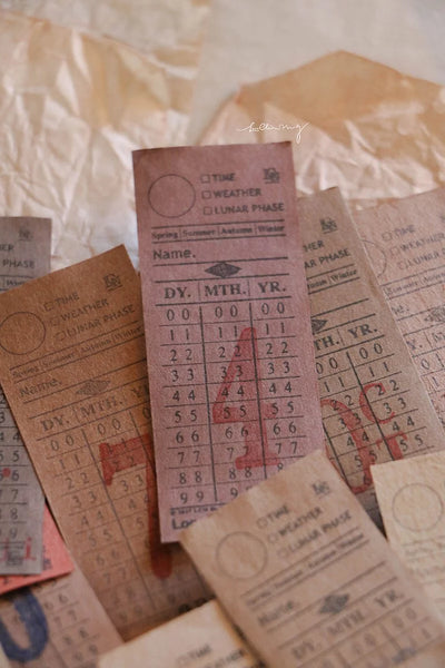 LCN - Set 13 Sellos de Madera - Ticket Stamp Set
