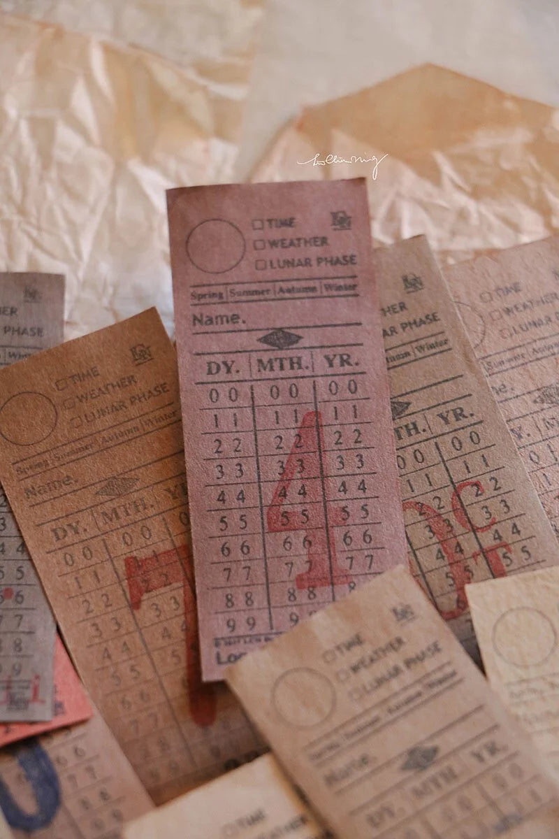 LCN - Set 13 Sellos de Madera - Ticket Stamp Set