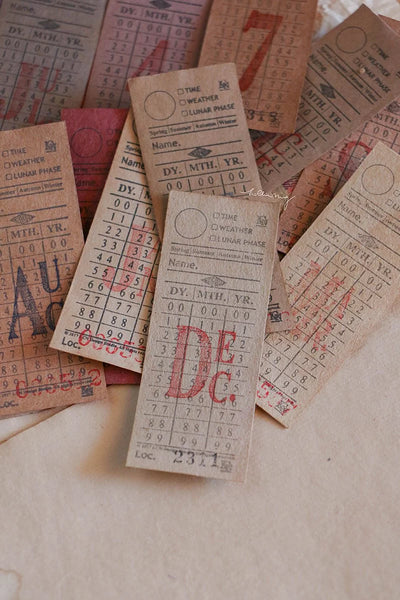 LCN - Set 13 Sellos de Madera - Ticket Stamp Set