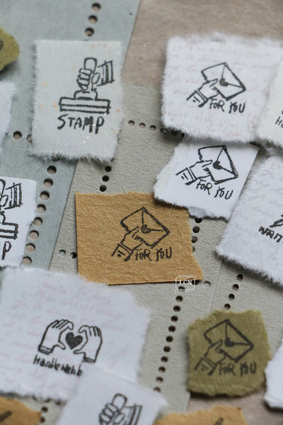 LCN - Set 4 Sellos de Madera - Tiny Signs