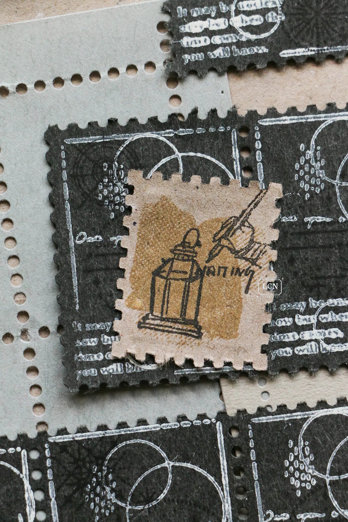 LCN - Set 4 Sellos de Madera - Tiny Signs