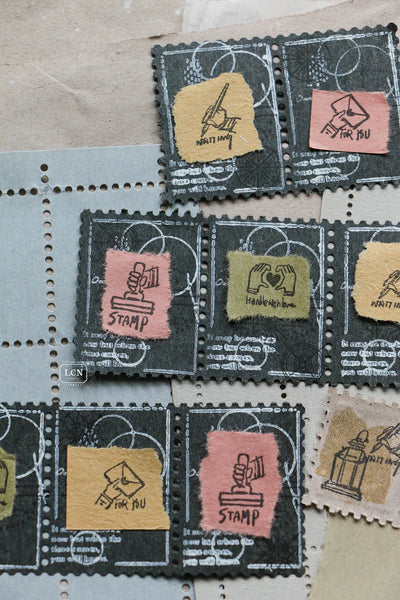 LCN - Set 4 Sellos de Madera - Tiny Signs