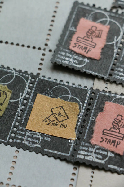 LCN - Set 4 Sellos de Madera - Tiny Signs