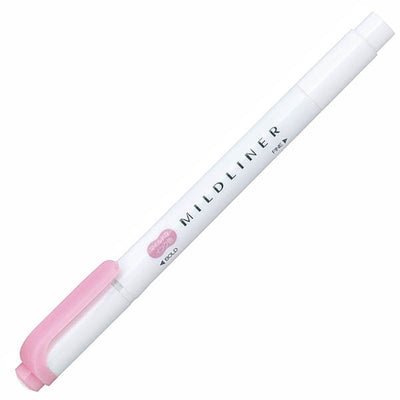 Zebra - Marcador Punta Doble - MILDLINER - Pink