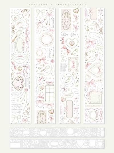 Leela Journals - Washi Tape 50mm - Bows & Pearls (Precortado)