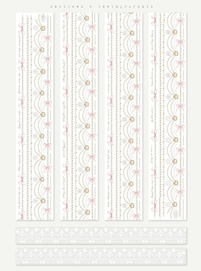 Leela Journals - Washi Tape 50mm - Pearly Strings (Precortado)