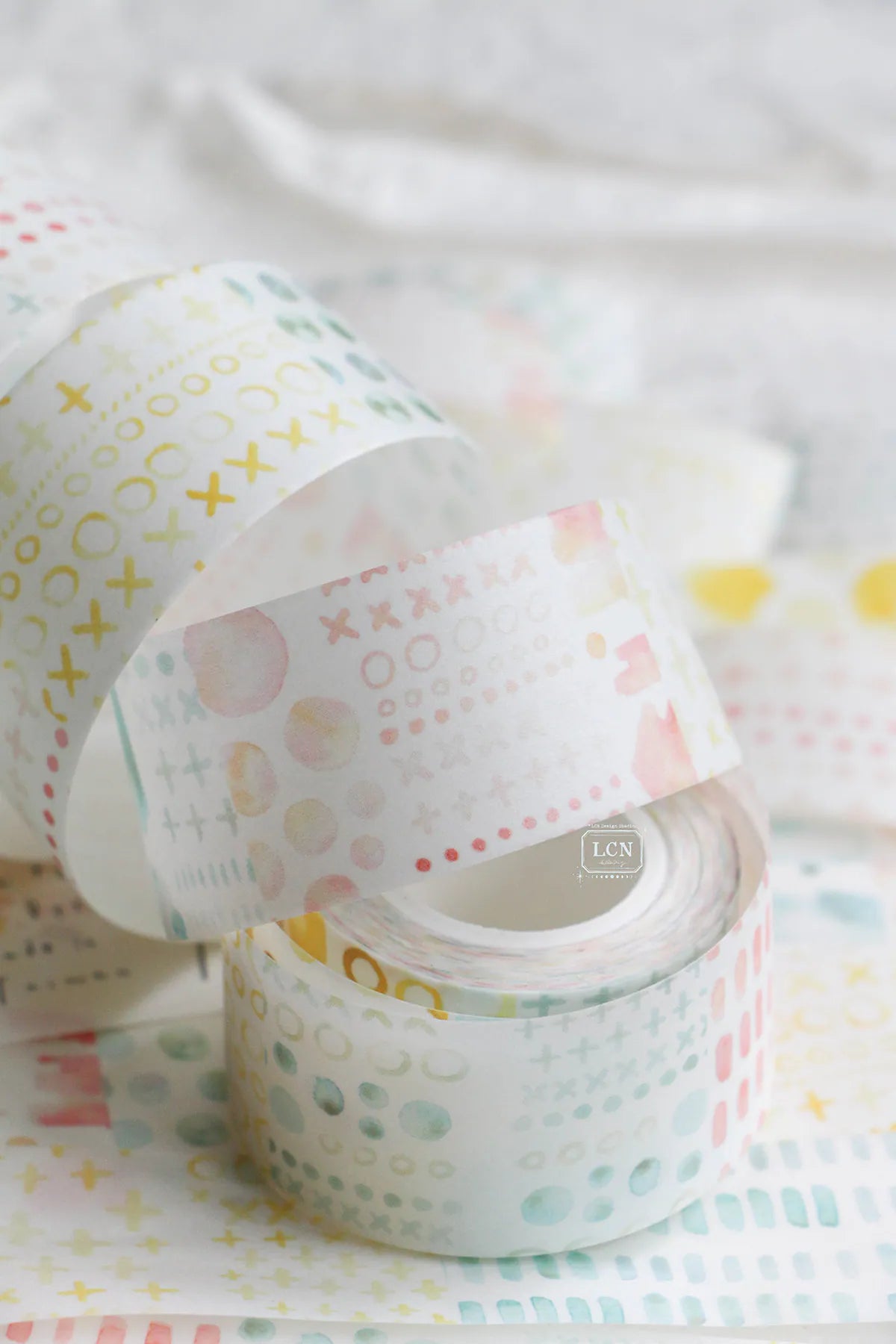 LCN - Washi Tape 30 mm - Watercolor Pattern 1