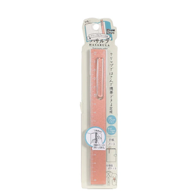 Kutsuwa - Regla Clip Aluminio 15 cm - Pink - HASARULA