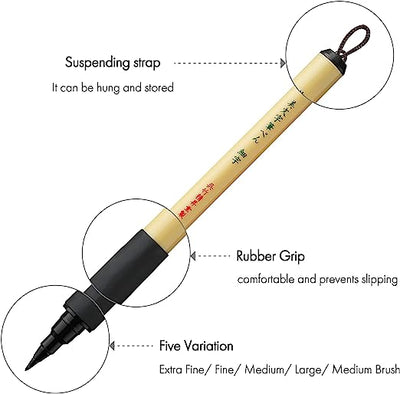 Kuretake - Brush Pen - Grueso XT4-10S - Bimoji Fude