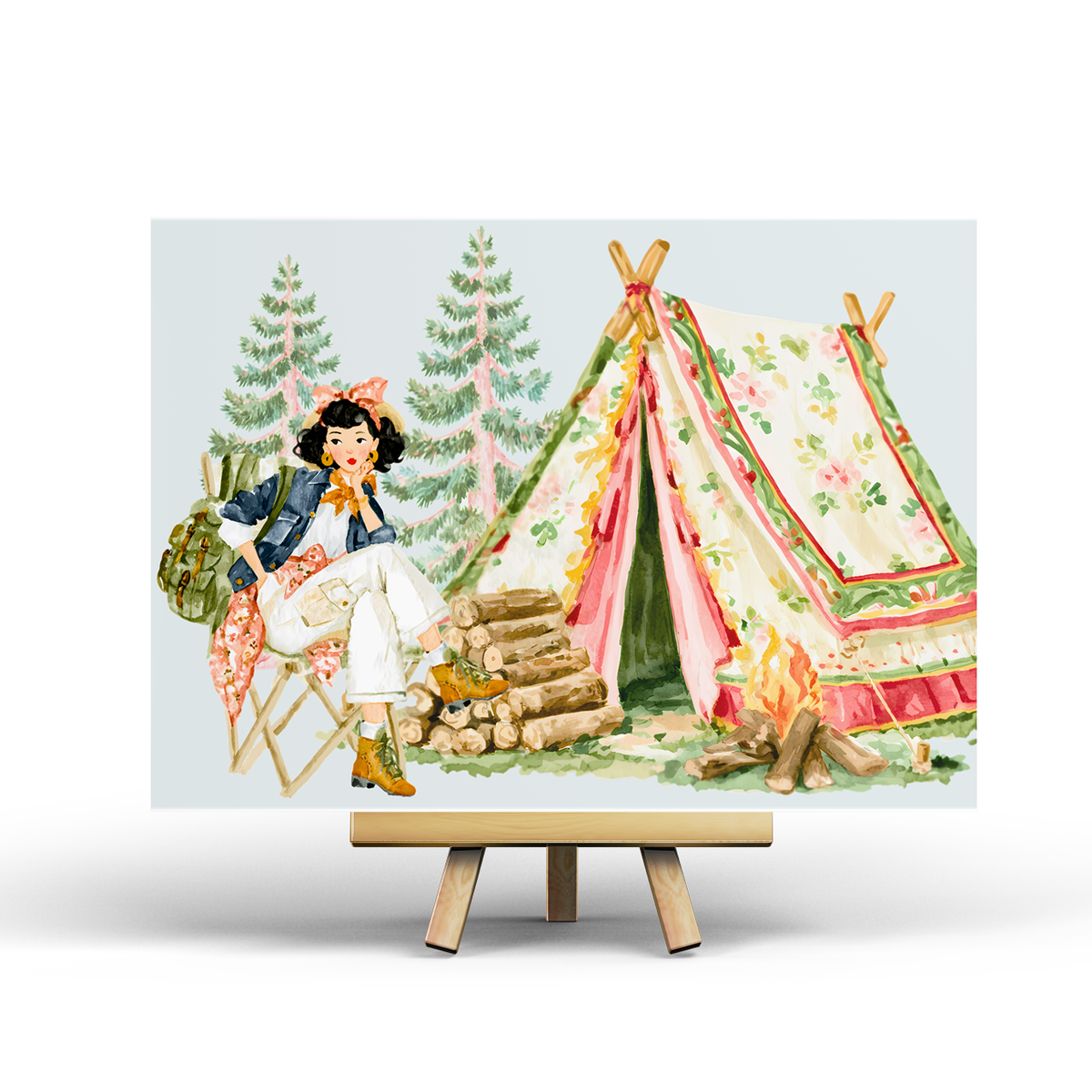 Penpaling Paula - Camping - Tarjeta postal