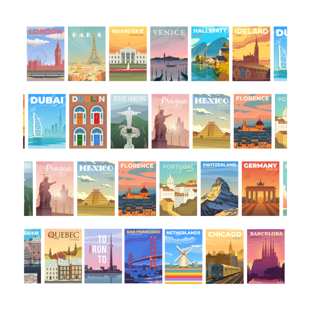 Penpaling Paula - Retro Travel - Cinta PET