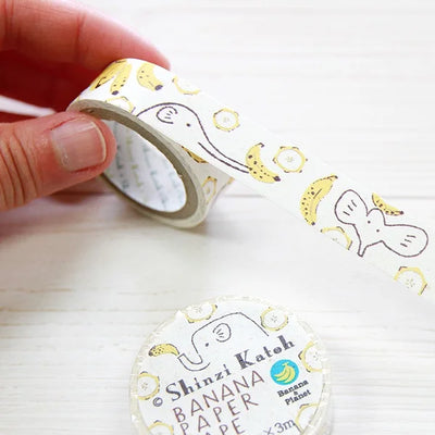 Shinzi Katoh - Washi Tape Papel de Plátano - Banana Elephant