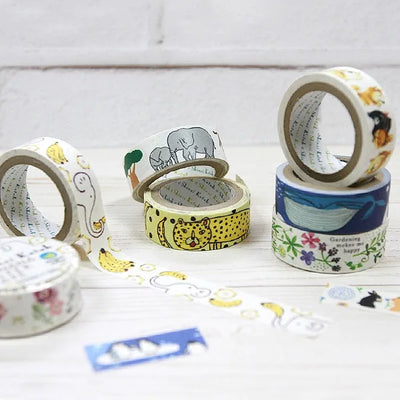 Shinzi Katoh - Washi Tape Papel de Plátano - Chaton Chaton Bloom