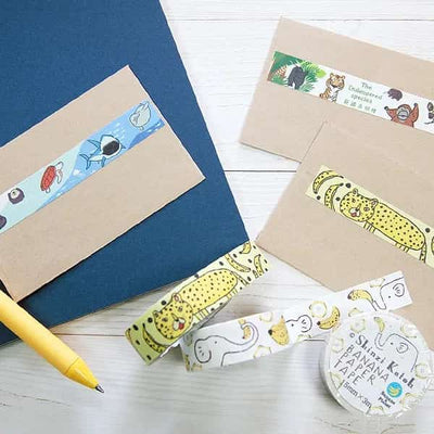 Shinzi Katoh - Washi Tape Papel de Plátano - Chaton Chaton Bloom