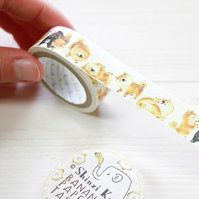 Shinzi Katoh - Washi Tape Papel de Plátano - Shiba Inu2