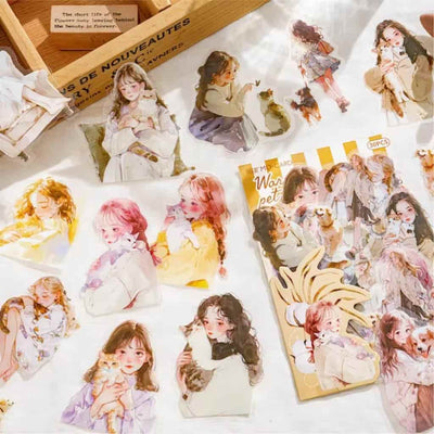 MO·CARD - Pegatinas transparentes Chicas - Flowering Time