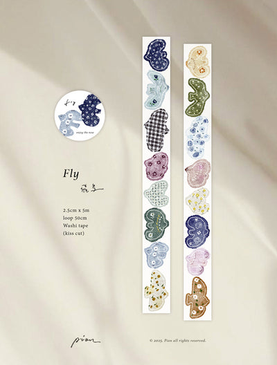 PION - Washi Tape Troquelado 25 mm - Fly