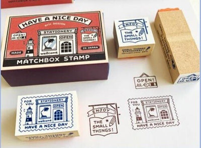 Eric Small Things - Set 3 Sellos de Madera - Have a Nice Day