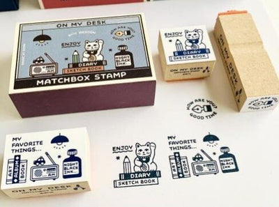 Eric Small Things - Set 3 Sellos de Madera - On My Desk