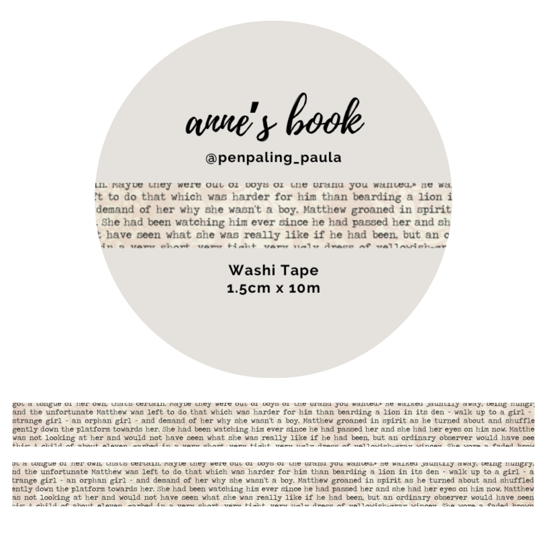 Penpaling Paula - El libro de Anne - Cinta washi
