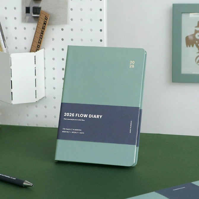 Iconic - Agenda Anual 2026 - Semana Vista - Flow Diary - Vintage Mint
